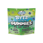 Package of Bytz Infused Gummies with green and blue design