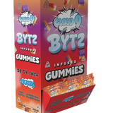 Box of Cloud Bytz infused gummies with colorful design
