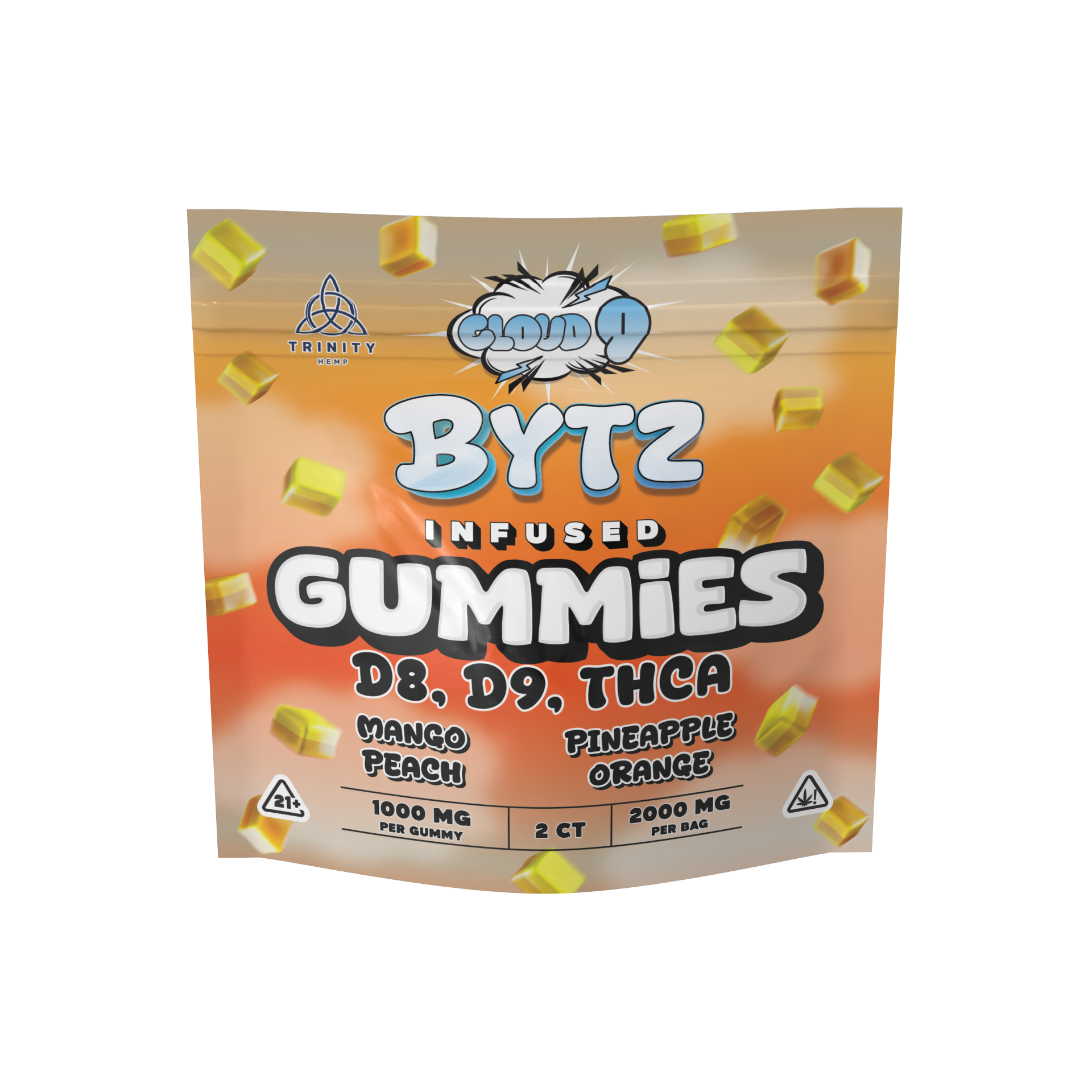Package of Cloud 9 Bytz Infused Gummies 