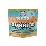Package of BYTZ Infused Gummies with colorful 