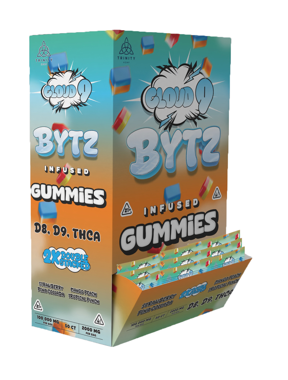 Box of Cloud 9 Bytz Infused Gummies 