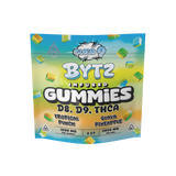Packaging of BYTZ infused gummies with colorful design