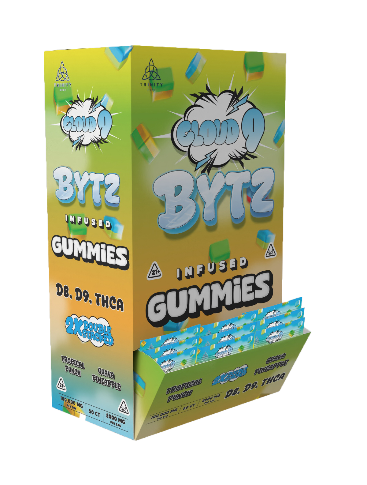 Box of Cloud 9 Bytez infused gummies 