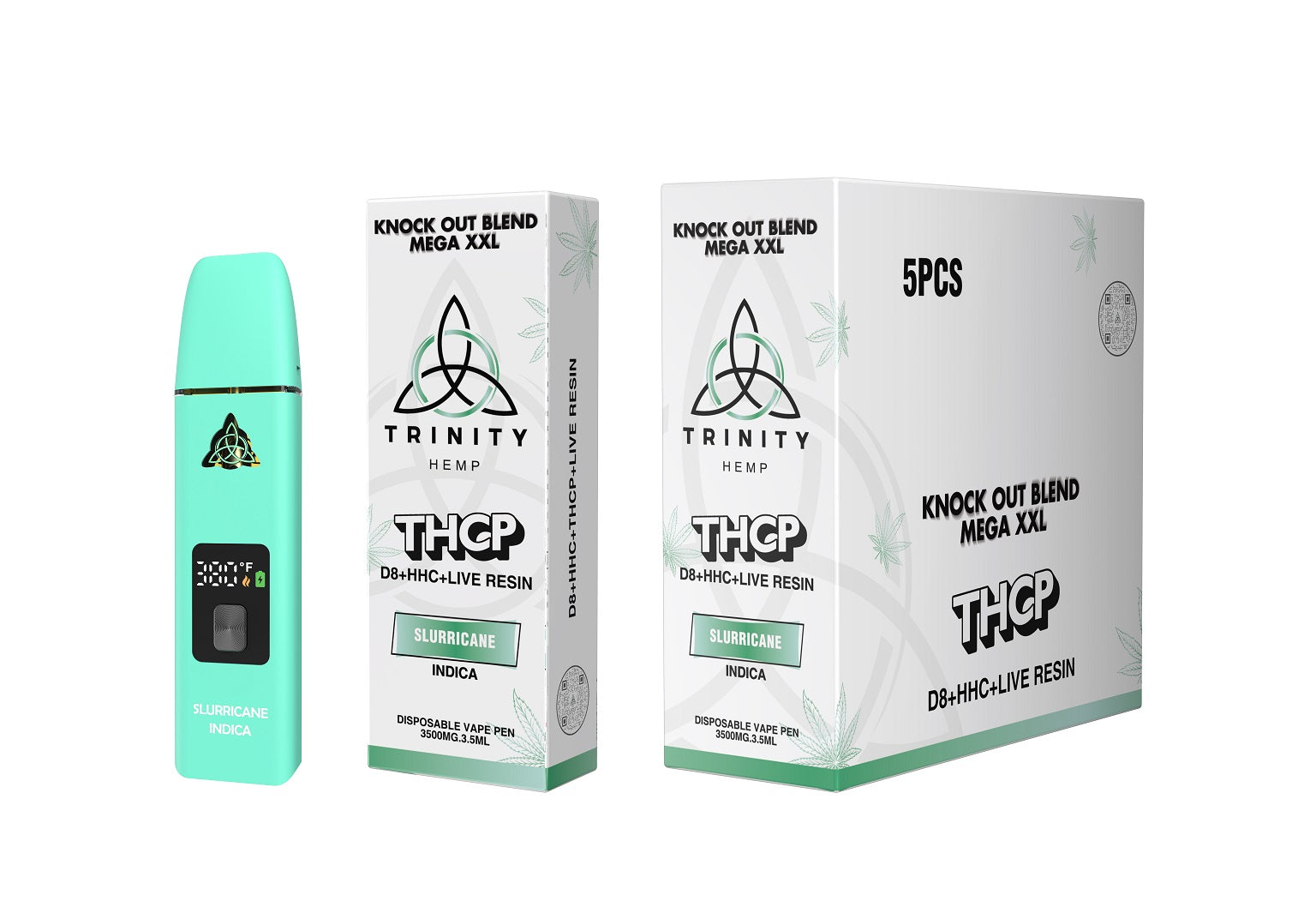 Trinity Hemp THCP vape pen and packaging