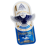Trinity Hemp Flying Eagle prerolls packaging with an eagle design on a white background