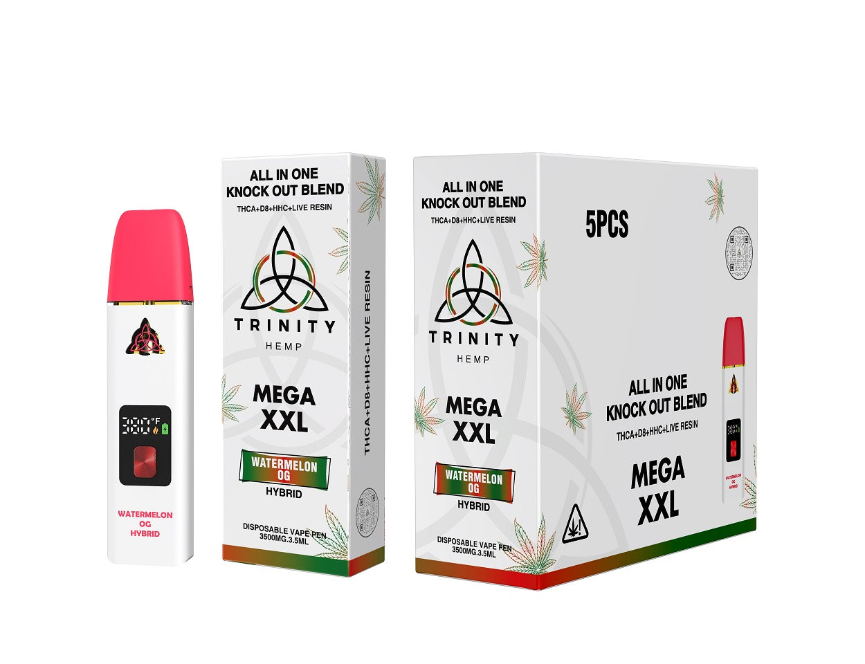 Trinity Hemp vape pen and packaging