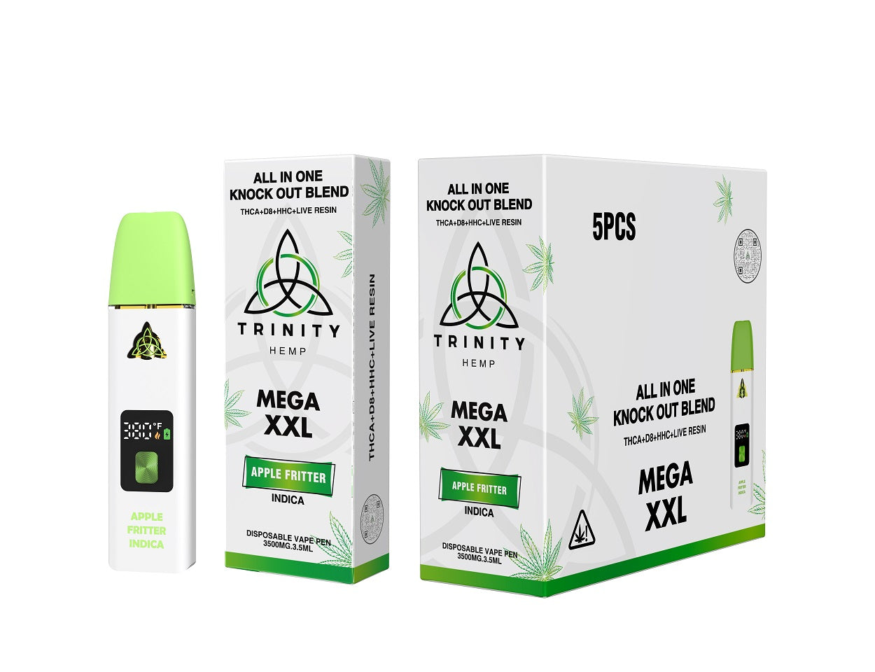 Trinity Hemp vape device and packaging 