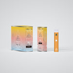 Packaging and product with gradient design on a white background