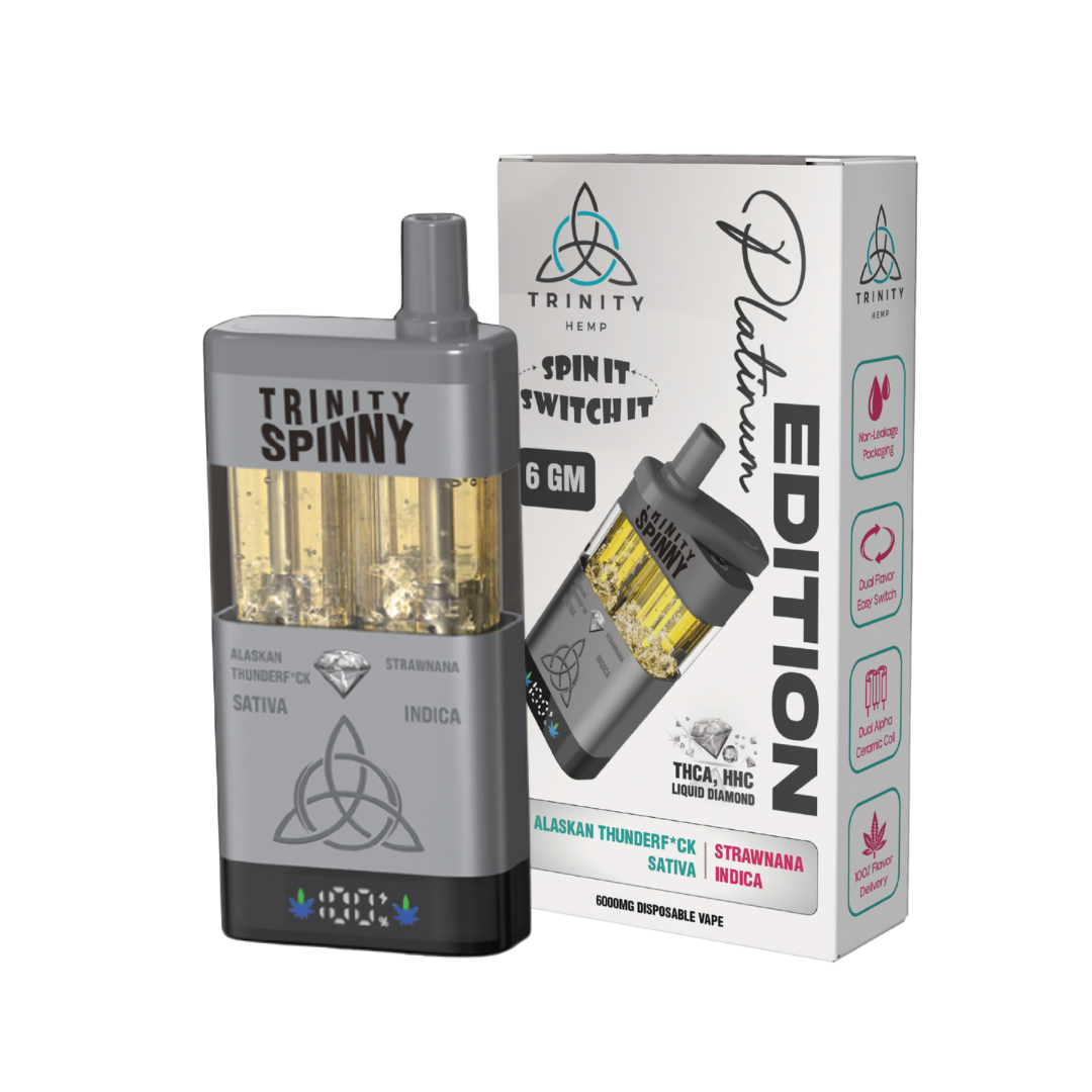 Trinity Spinny Platinum Edition THCA, HHC Liquid Diamond 6gm